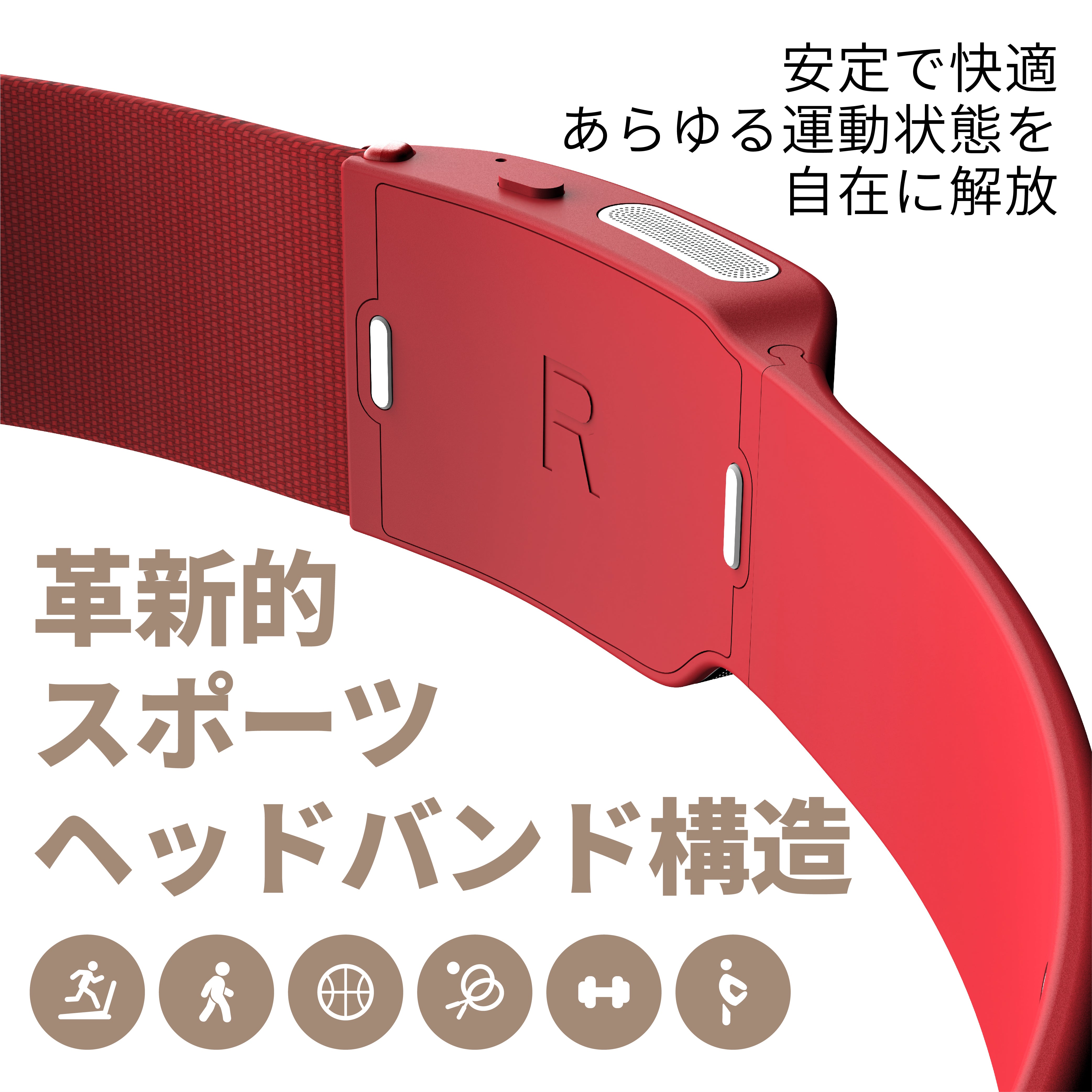 スポーツ専用 空気伝導 Bluetooth 5.3 イヤホン。 着脱式で丸洗い可能。連続再生8時間WAGAWAGA Champion