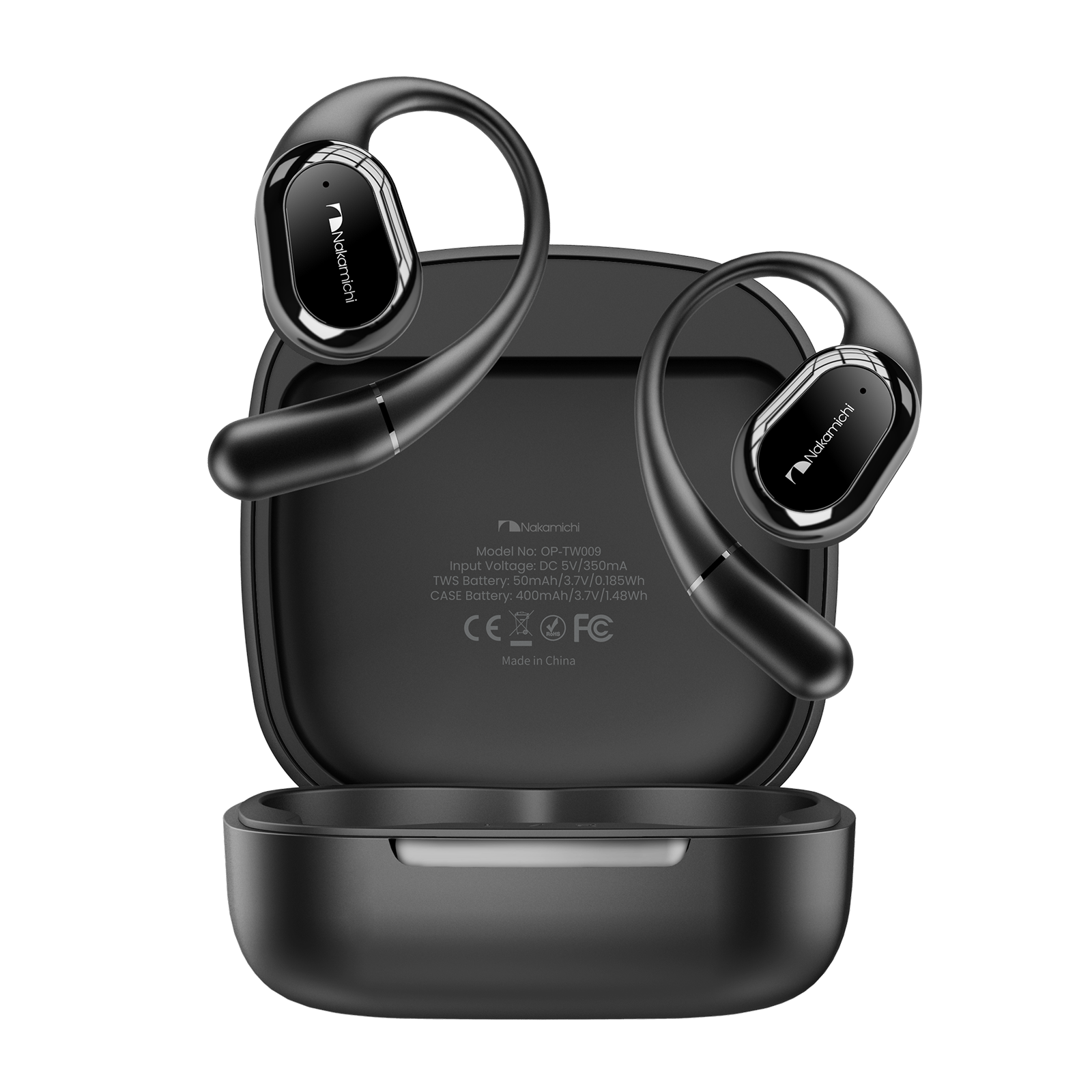 Nakamichi ナカミチサウンド オープンイヤー型イヤホン Bluetooth 5.4 ブルートゥースイヤホンOP-TW009