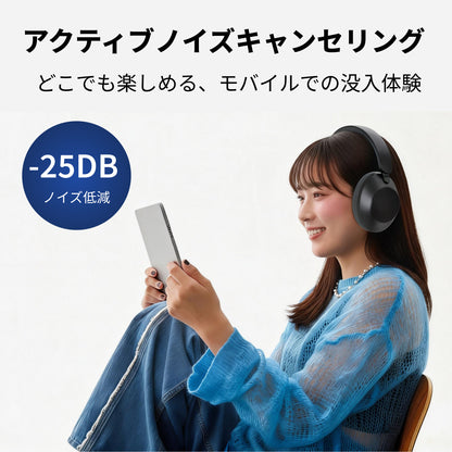 Nakamichi ナカミチサウンドワイヤレス ヘッドホン 有線無線両用Bluetooth 5.3ブルートゥースヘッドホンElite Five ANC